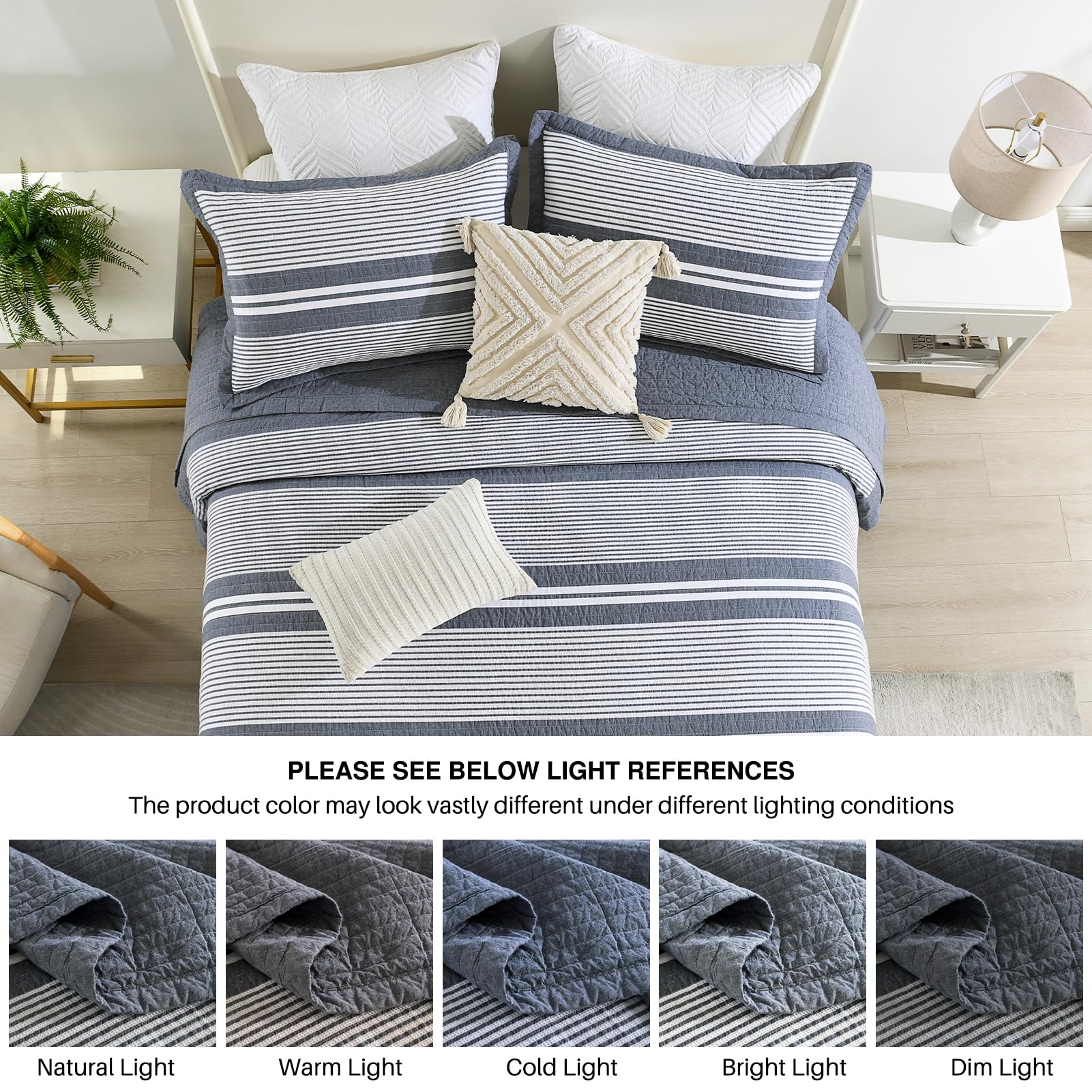 Colcha Moderna King Size DDUOXIN 120" W x120 L - 100% - Imagen 8