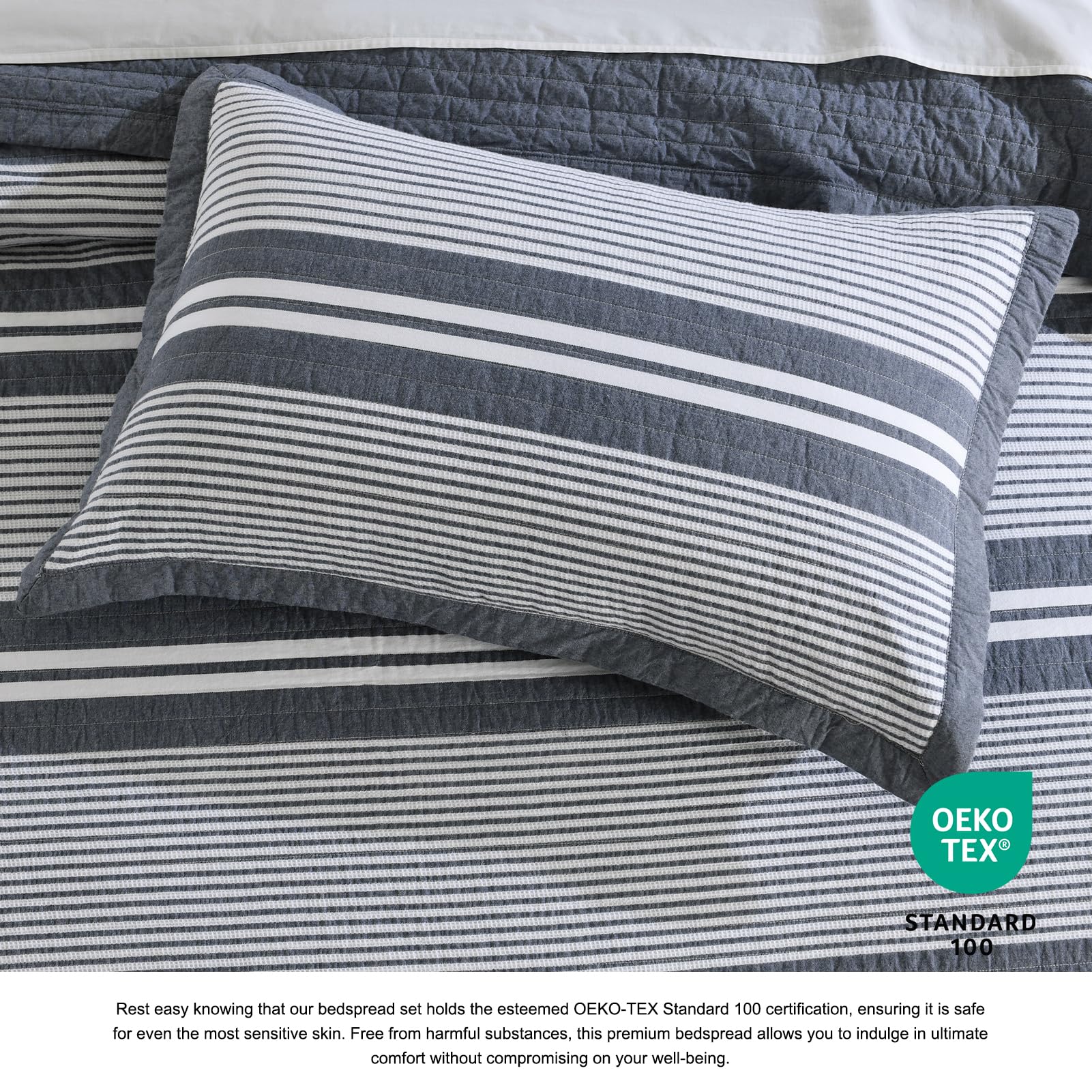 Colcha Moderna King Size DDUOXIN 120" W x120 L - 100% - Imagen 5