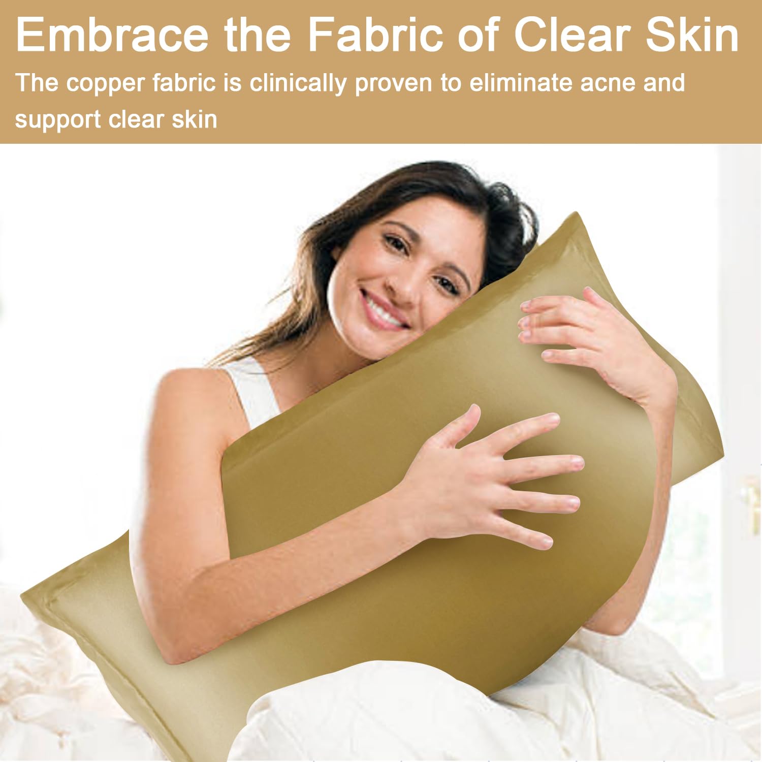 Funda de Almohada de Cobre, Funda de Almohada Infundida con - Imagen 6