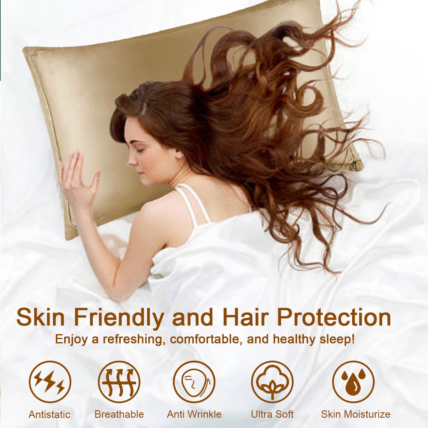 Funda de Almohada de Cobre, Funda de Almohada Infundida con - Imagen 5