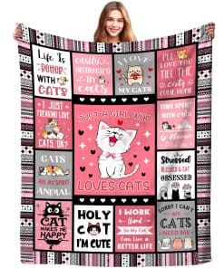 Manta de Gatos Regalos para Niñas Mujeres Regalos de Gatos