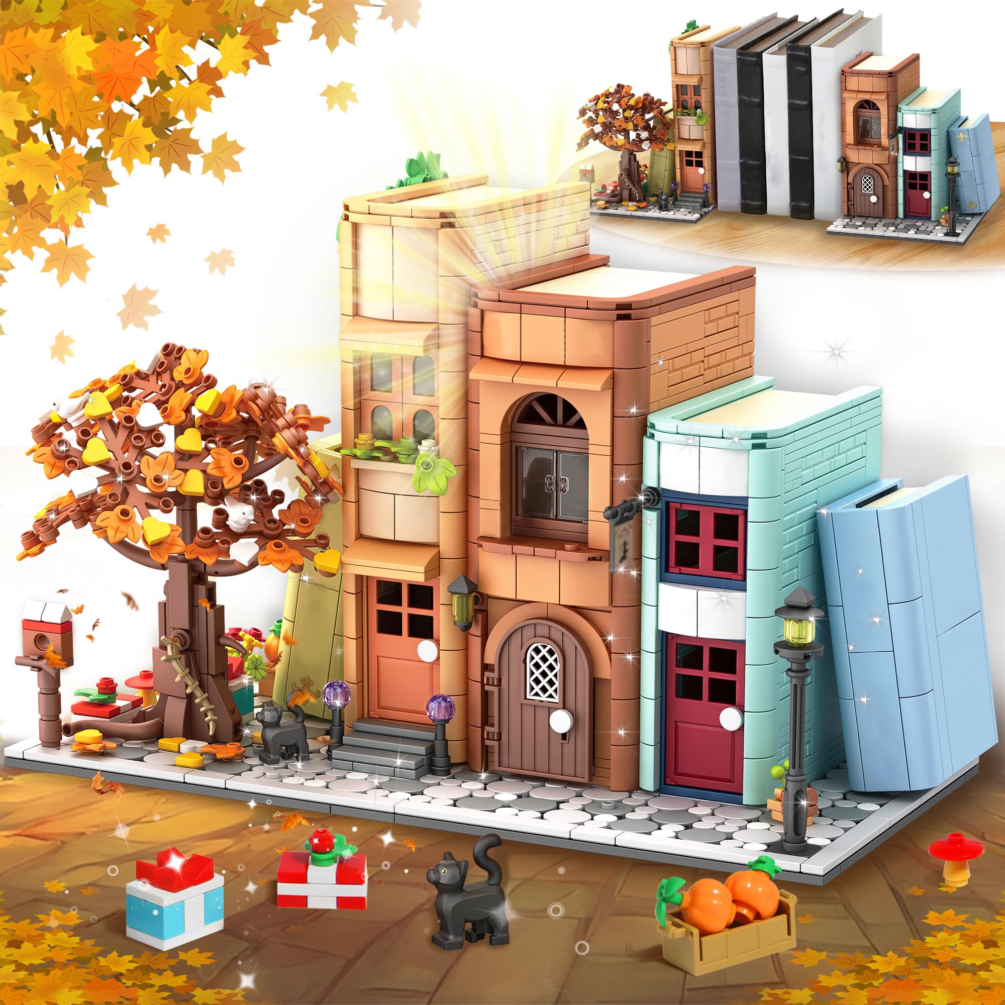 Conjunto de Bloques para Estantería de Libros para Adultos,