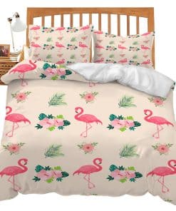 Juego de Ropa de Cama con Estampado de Flamencos Tamaño