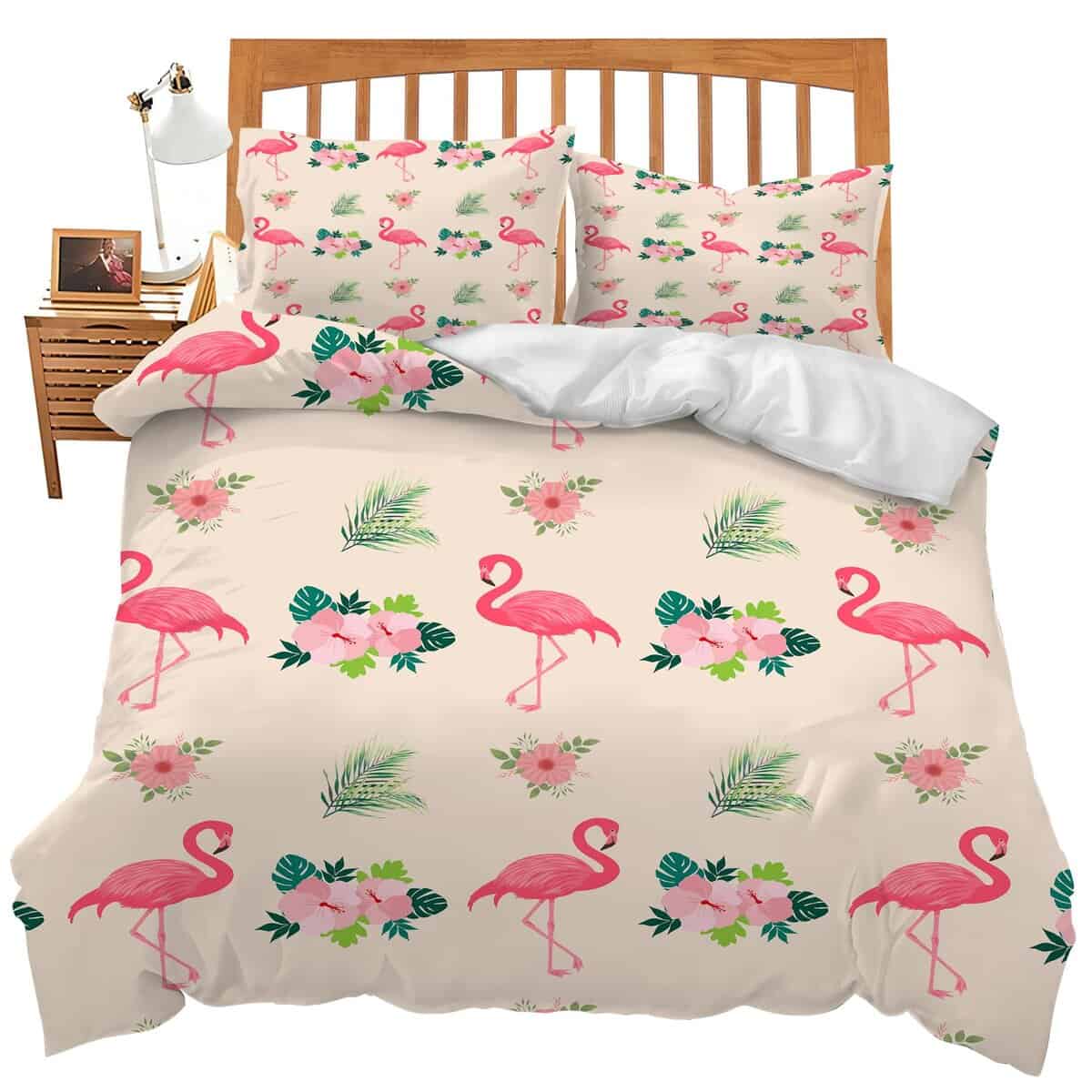 Juego de Ropa de Cama con Estampado de Flamencos Tamaño