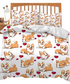 Juego de Ropa de Cama Corgi Tamaño Twin para Niños,