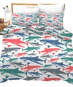 Juego de Ropa de Cama de Tiburón Juego de Cubierta de