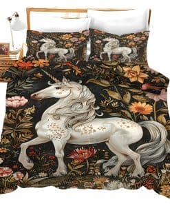 Juego de Ropa de Cama de Unicornios Cubierta de Edredón