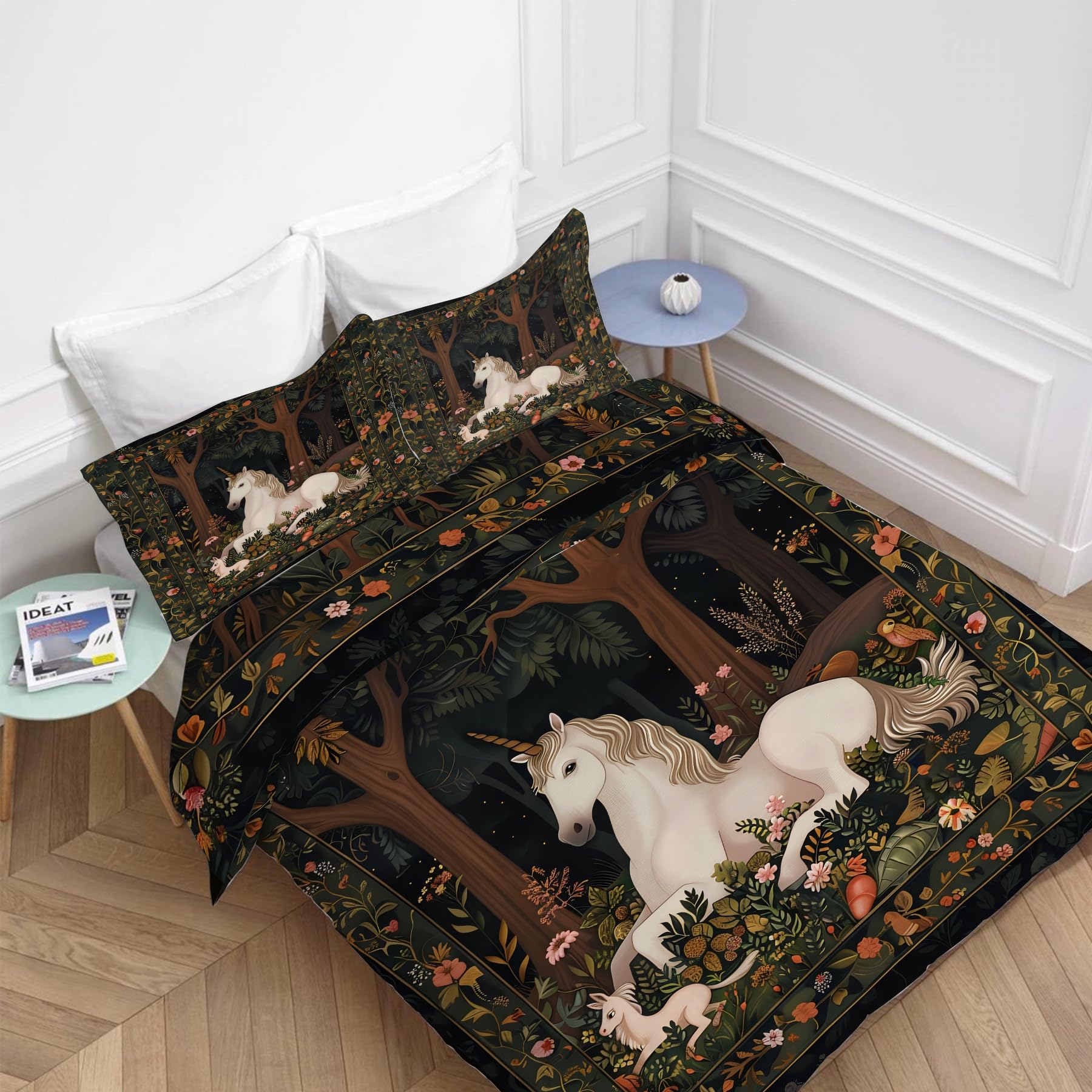 Set de Ropa de Cama de Unicornios Cubierta de Edredón - Imagen 3