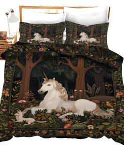 Set de Ropa de Cama de Unicornios Cubierta de Edredón