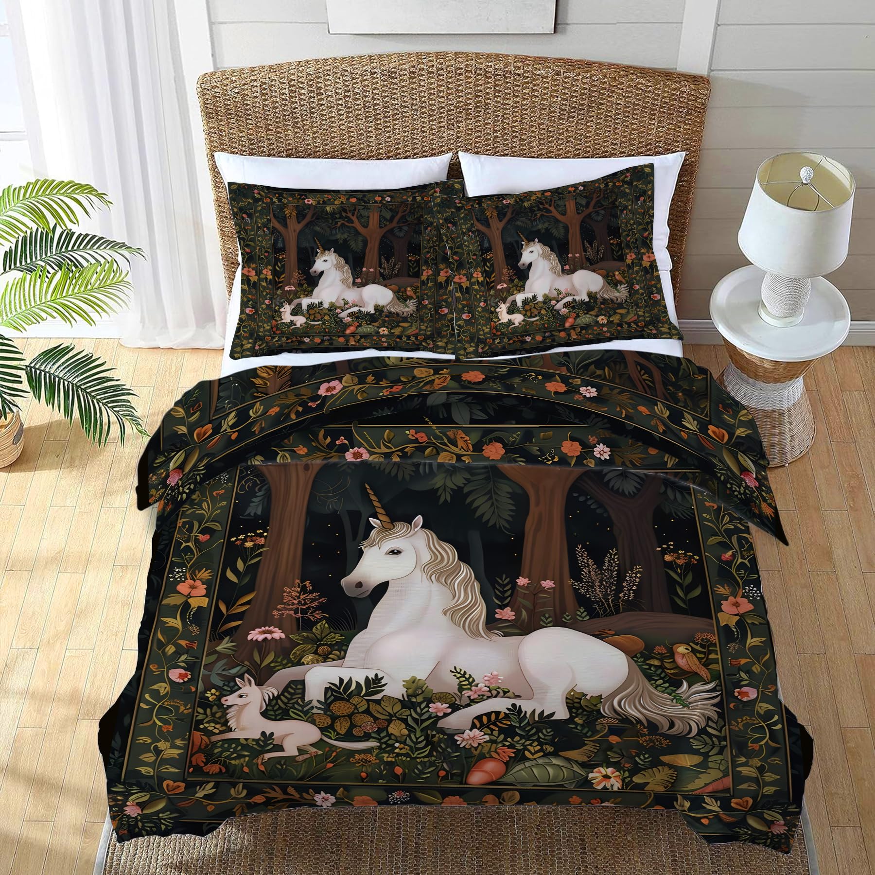 Set de Ropa de Cama de Unicornios Cubierta de Edredón - Imagen 4