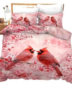 Set de Ropa de Cama Cardenal Rojo Juego de Cama Decorativa