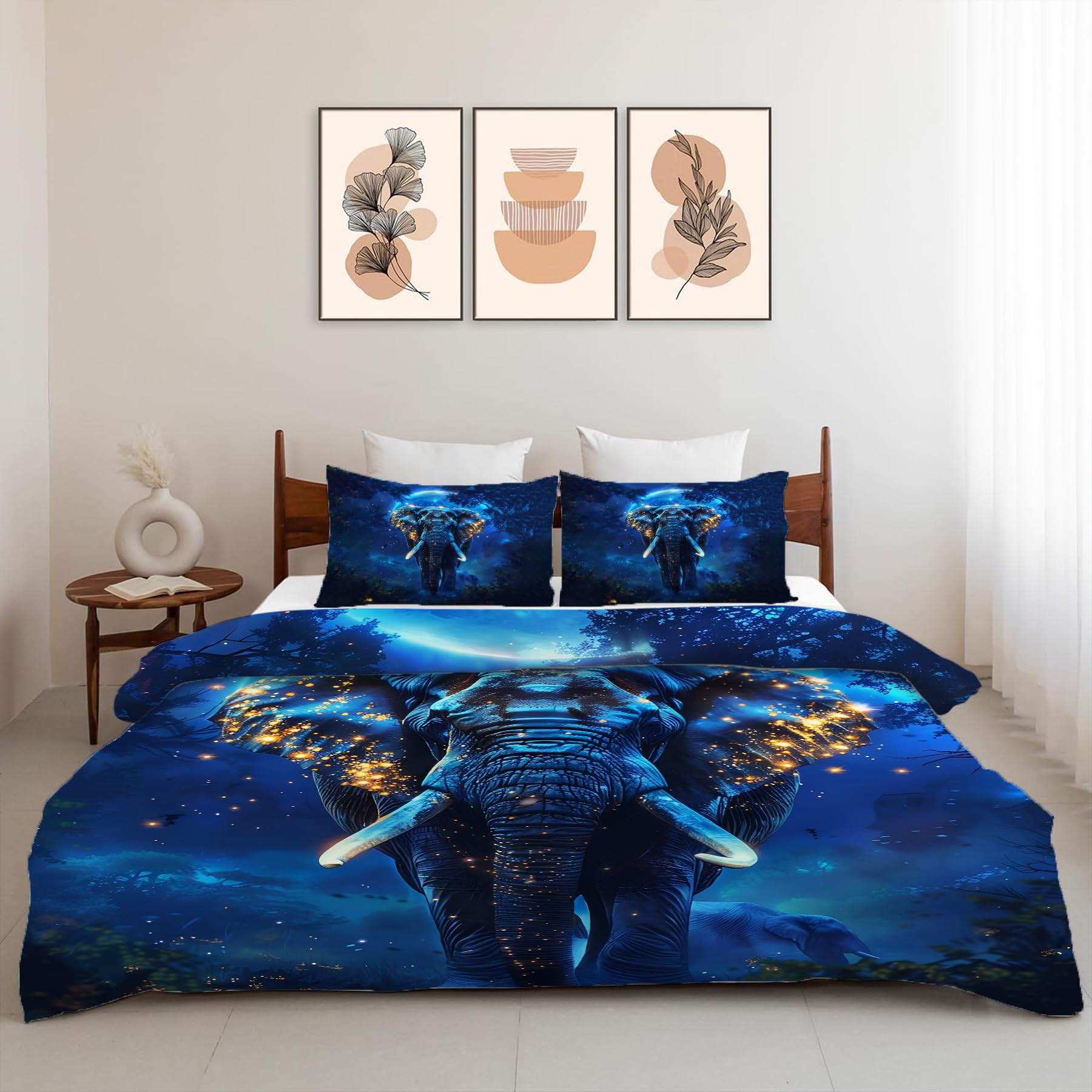 Set de Ropa de Cama de Elefante Juego de Funda de Edredón - Imagen 6