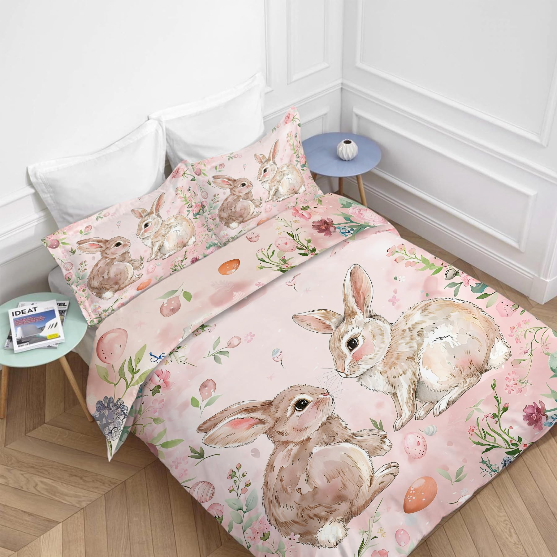 Juego de Ropa de Cama de Conejo Lindo Juego de Edredón - Imagen 3