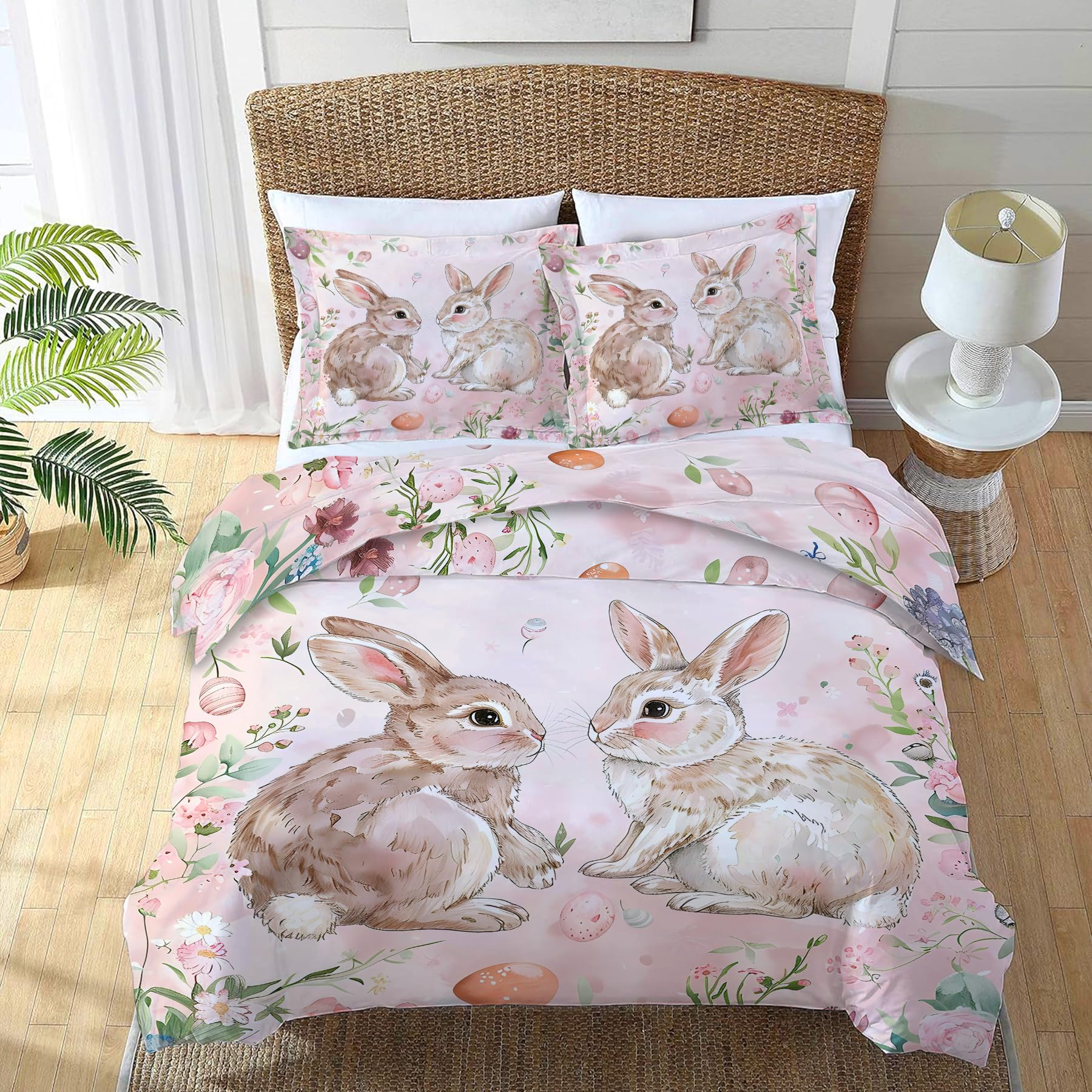 Juego de Ropa de Cama de Conejo Lindo Juego de Edredón - Imagen 4