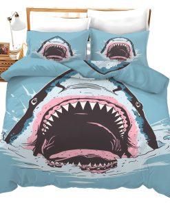 Set de Ropa de Cama de Tiburón Funda de Edredón Patrón