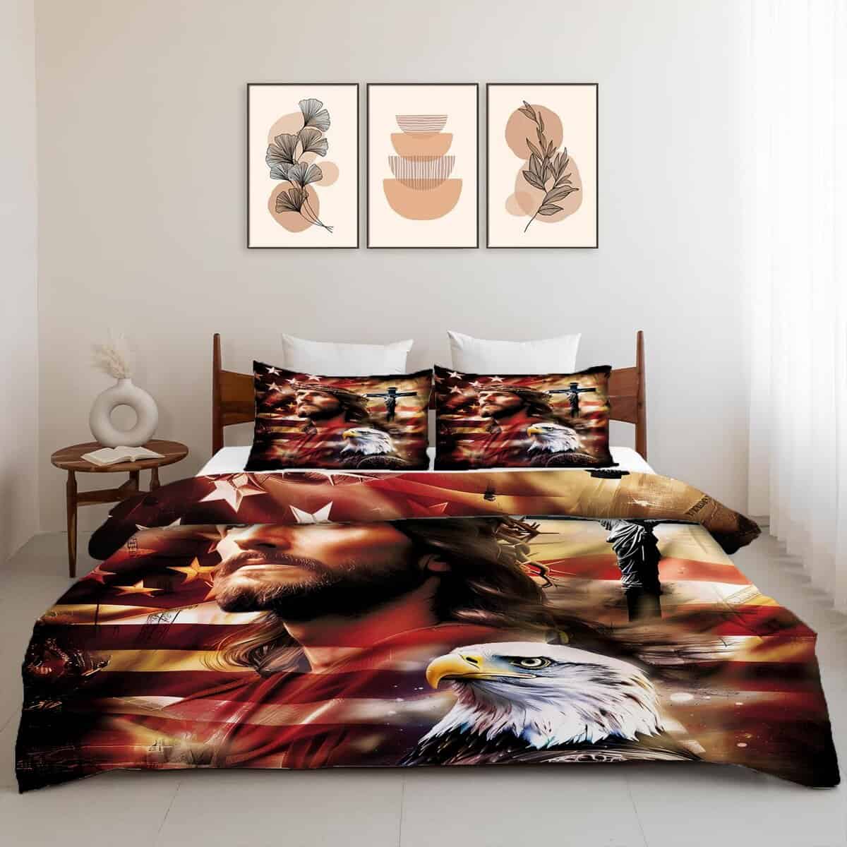 Juego de Ropa de Cama Jesus Eagle Decoración Cristiana - Imagen 6