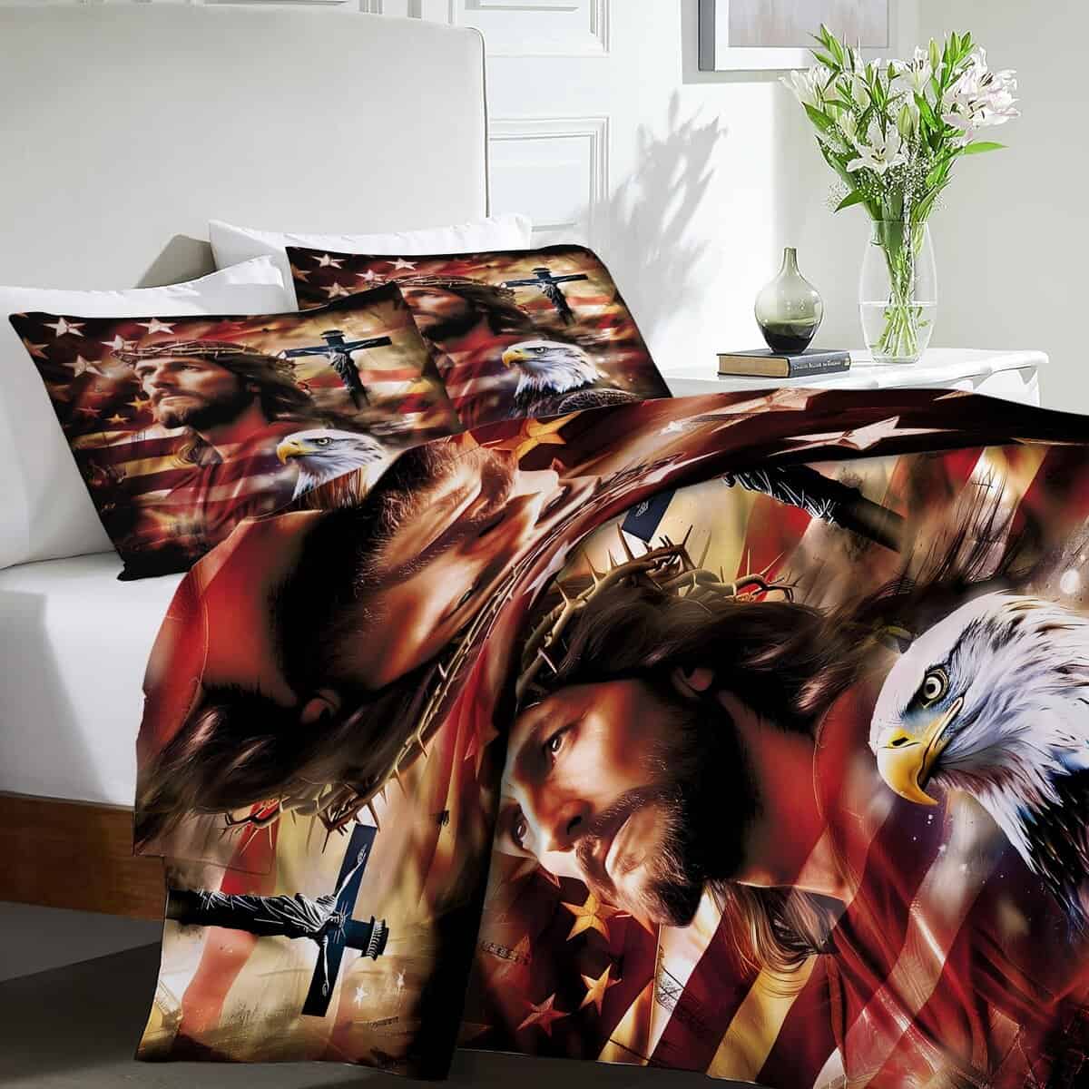 Juego de Ropa de Cama Jesus Eagle Decoración Cristiana - Imagen 5