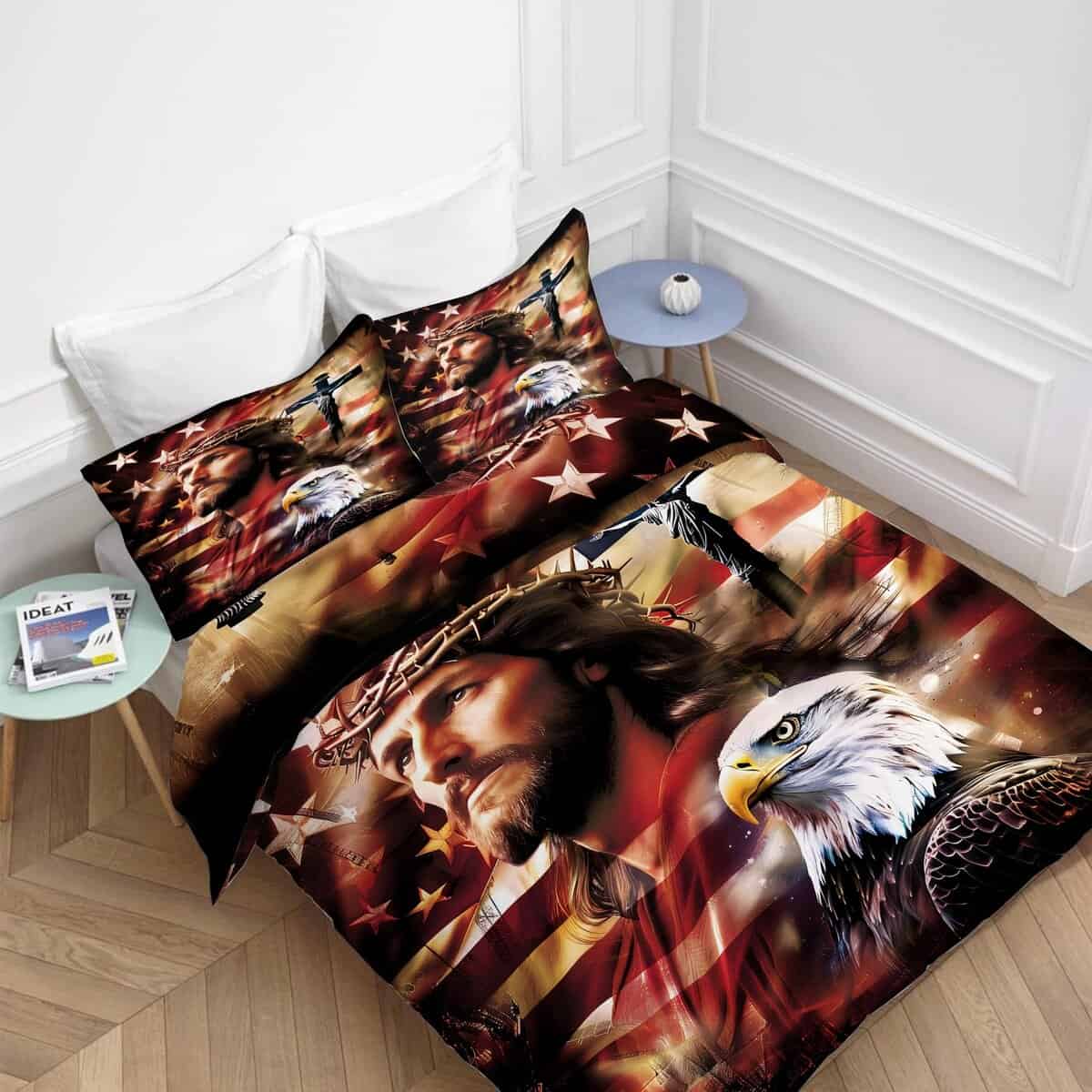 Juego de Ropa de Cama Jesus Eagle Decoración Cristiana - Imagen 3
