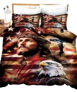 Juego de Ropa de Cama Jesus Eagle Decoración Cristiana