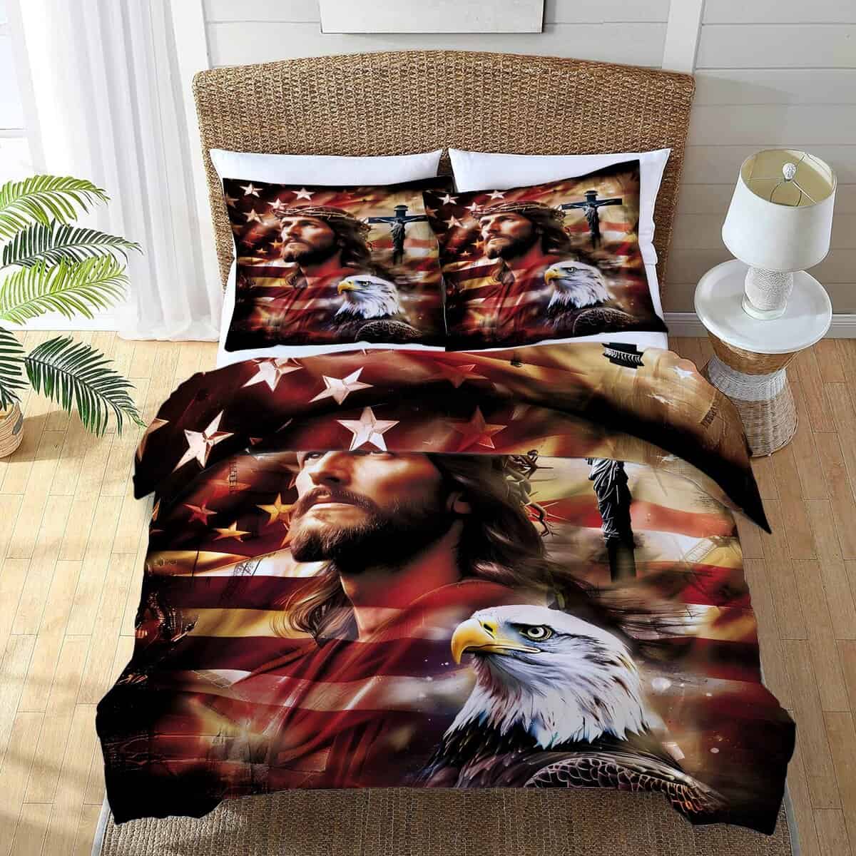 Juego de Ropa de Cama Jesus Eagle Decoración Cristiana - Imagen 4