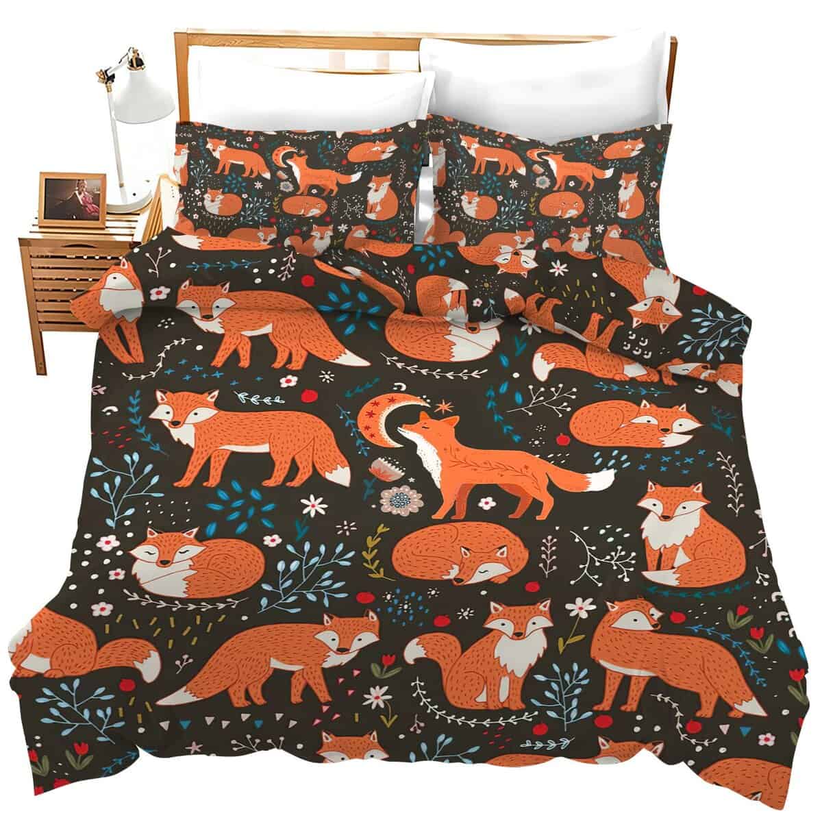 Set de Ropa de Cama de Zorro Lindo SweetFox Juego de Funda