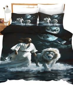 Set de Ropa de Cama León de Jesús Juego de Funda de Edredón