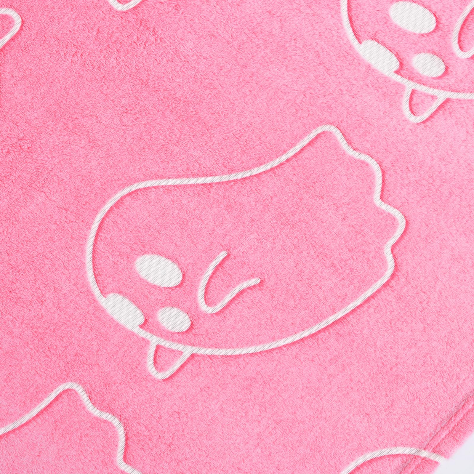 Manta Glow in The Dark para Niños Halloween Fantasma Rosa - Imagen 6