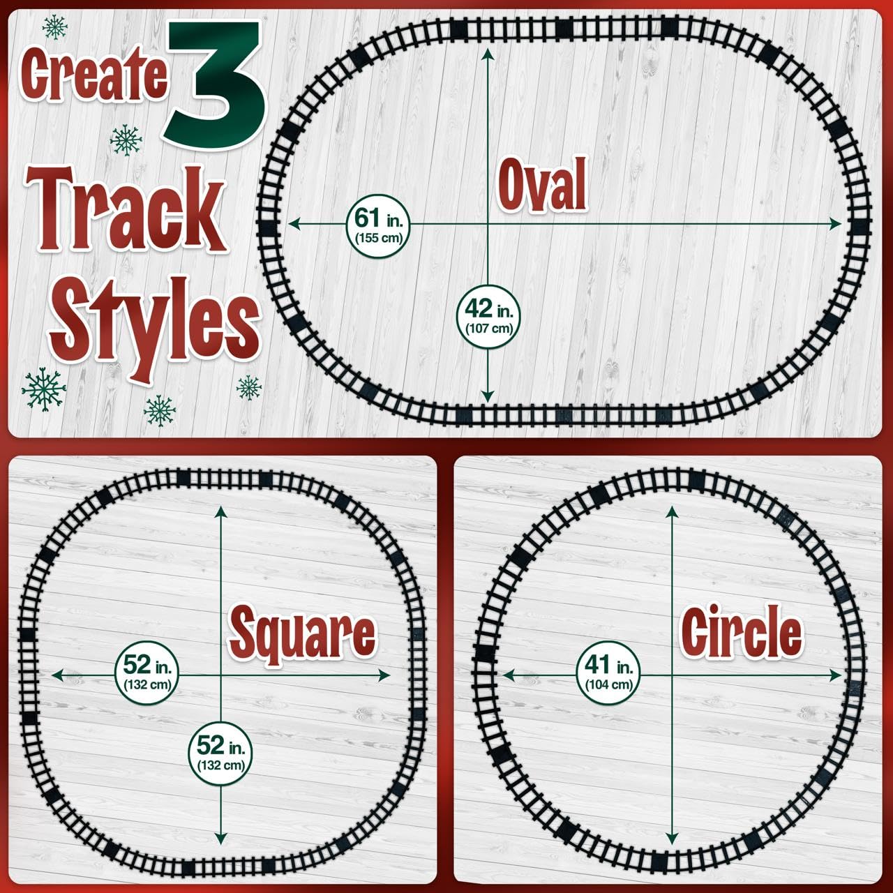 Set de Tren Navideño para debajo del Árbol con Luces, - Imagen 5