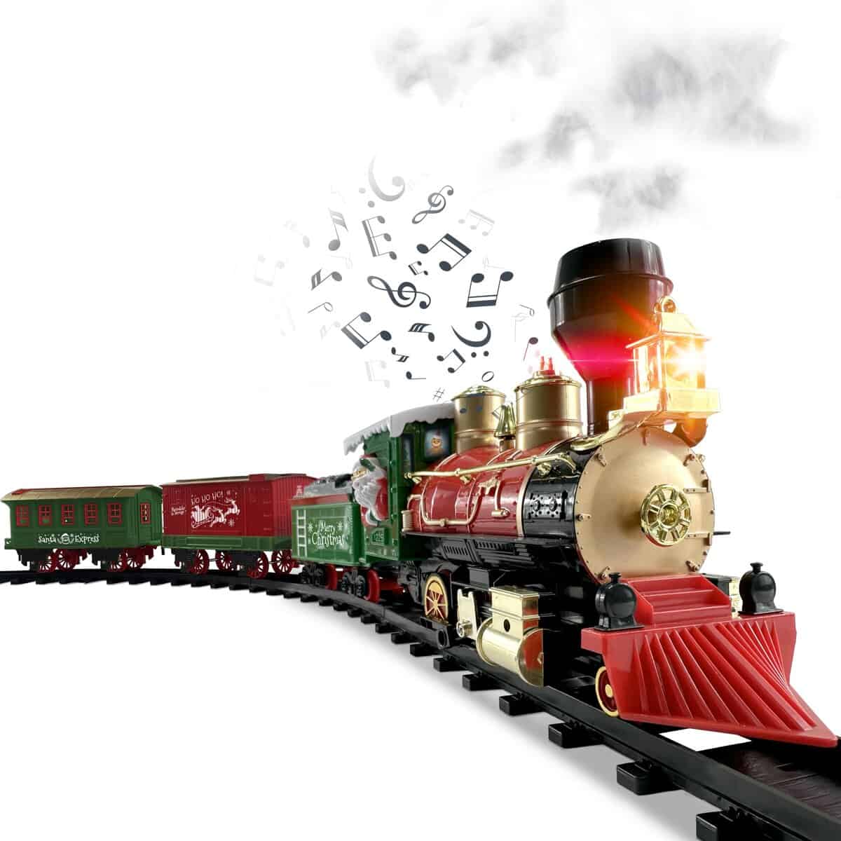 Set de Tren Navideño para debajo del Árbol con Luces,
