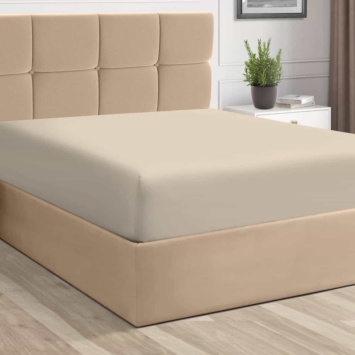 Sábana Ajustable Pizuna Pure 100% -Beige
