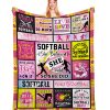 Mantas de Softball para Niñas, Manta para Amantes/