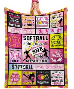 Mantas de Softball para Niñas, Manta para Amantes/
