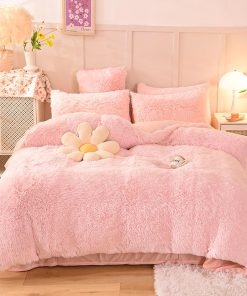 Rvciby Juego de Funda Nórdica Peluda de Tamaño Twin, Juego