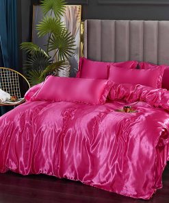 Famanti Bedding Luxury Satin Duvet Cover - Juego de Funda