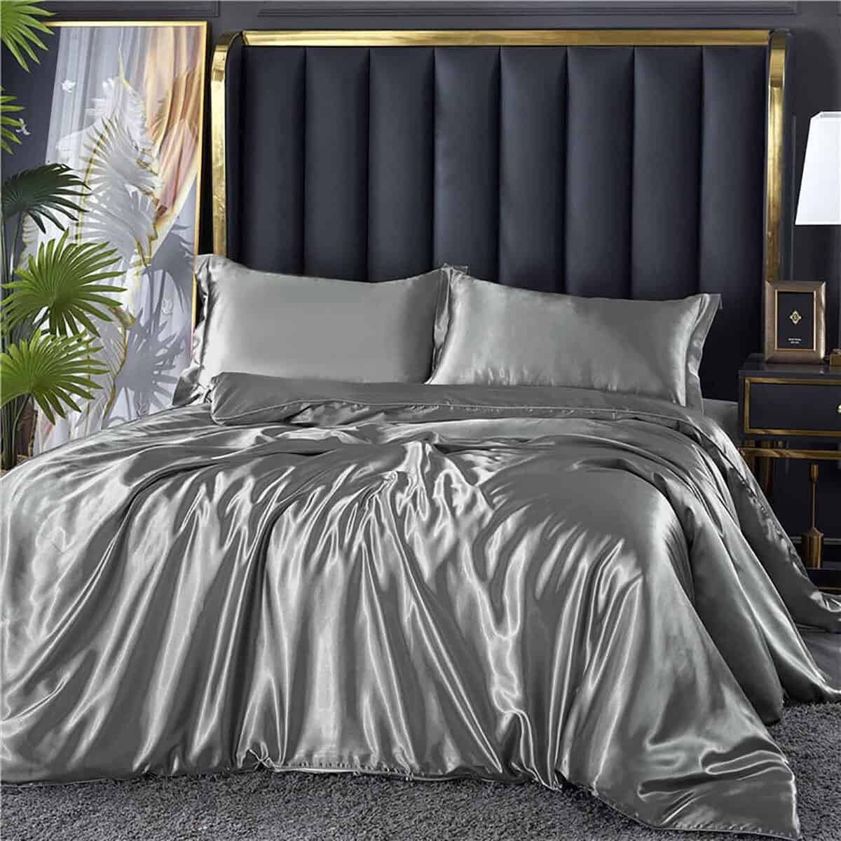 Juego de Funda de Edredón de Lujo Famanti -Gris