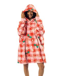Manta con capucha Bioworld Hello Kitty Christmas Line Art