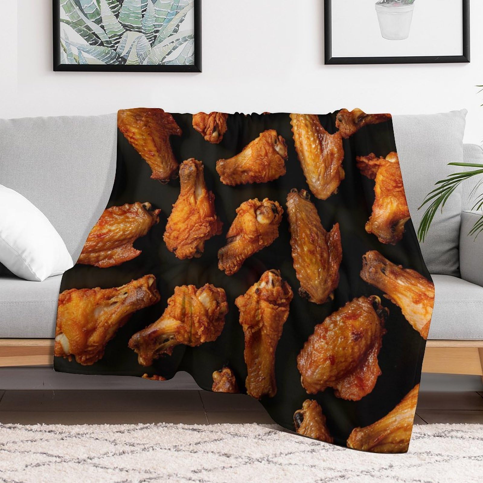 Manta de Cama de Pollo Frito Tradicional HDESDIS, Suave - Imagen 6