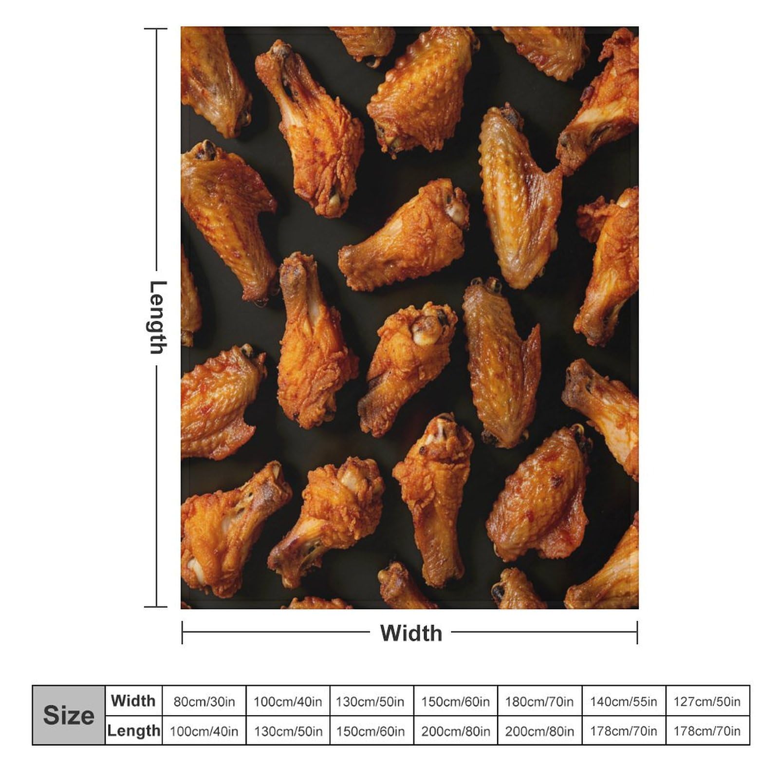 Manta de Cama de Pollo Frito Tradicional HDESDIS, Suave - Imagen 3