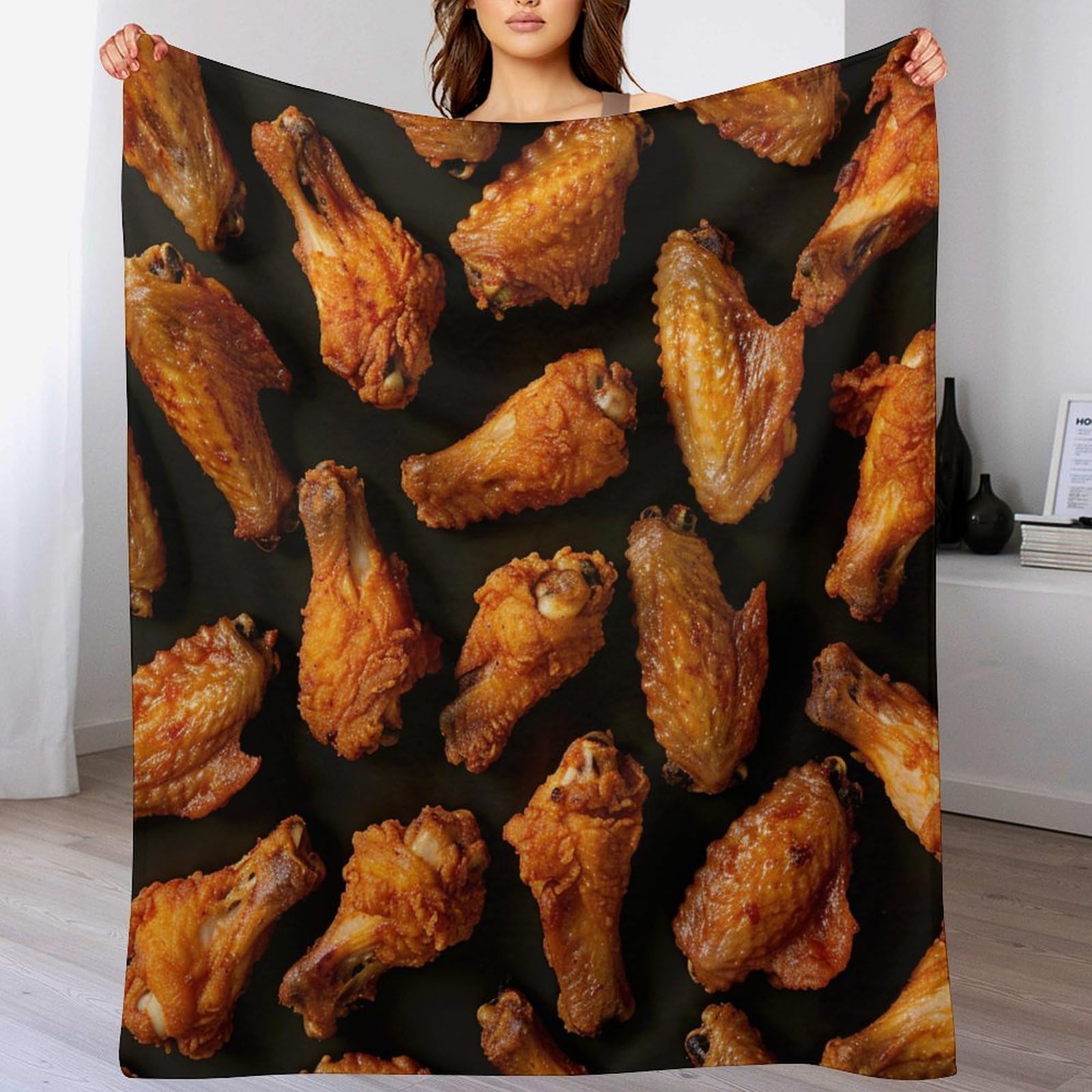 Manta de Cama de Pollo Frito Tradicional HDESDIS, Suave - Imagen 5