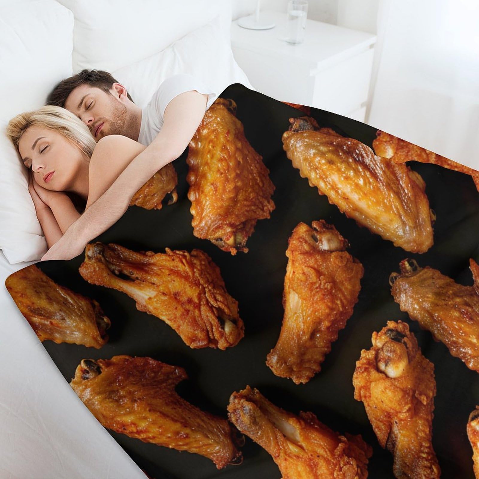 Manta de Cama de Pollo Frito Tradicional HDESDIS, Suave - Imagen 7