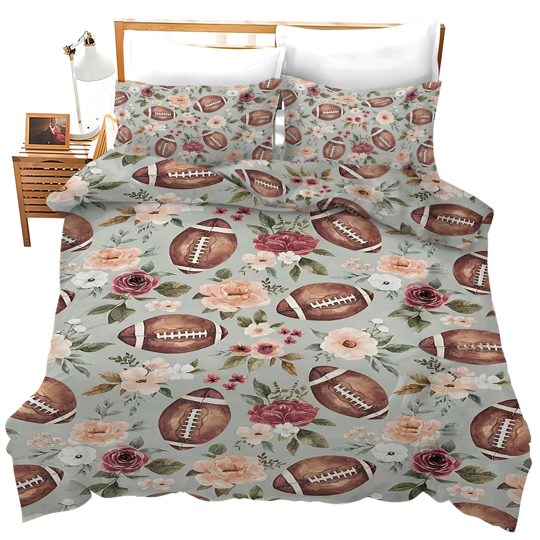 Juego de Ropa de Cama con Estampado de Fútbol Set de