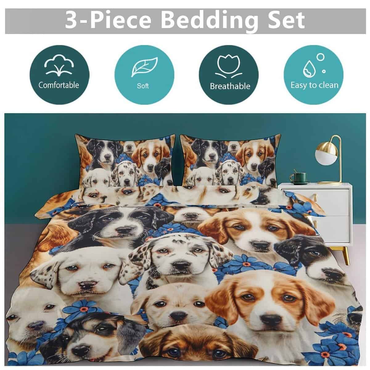 Juego de Ropa de Cama Divertida para Perros Juego de Funda - Imagen 6