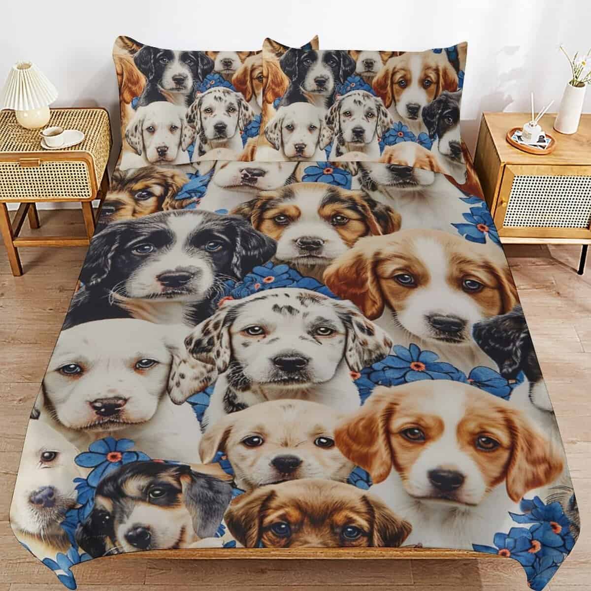 Juego de Ropa de Cama Divertida para Perros Juego de Funda - Imagen 7