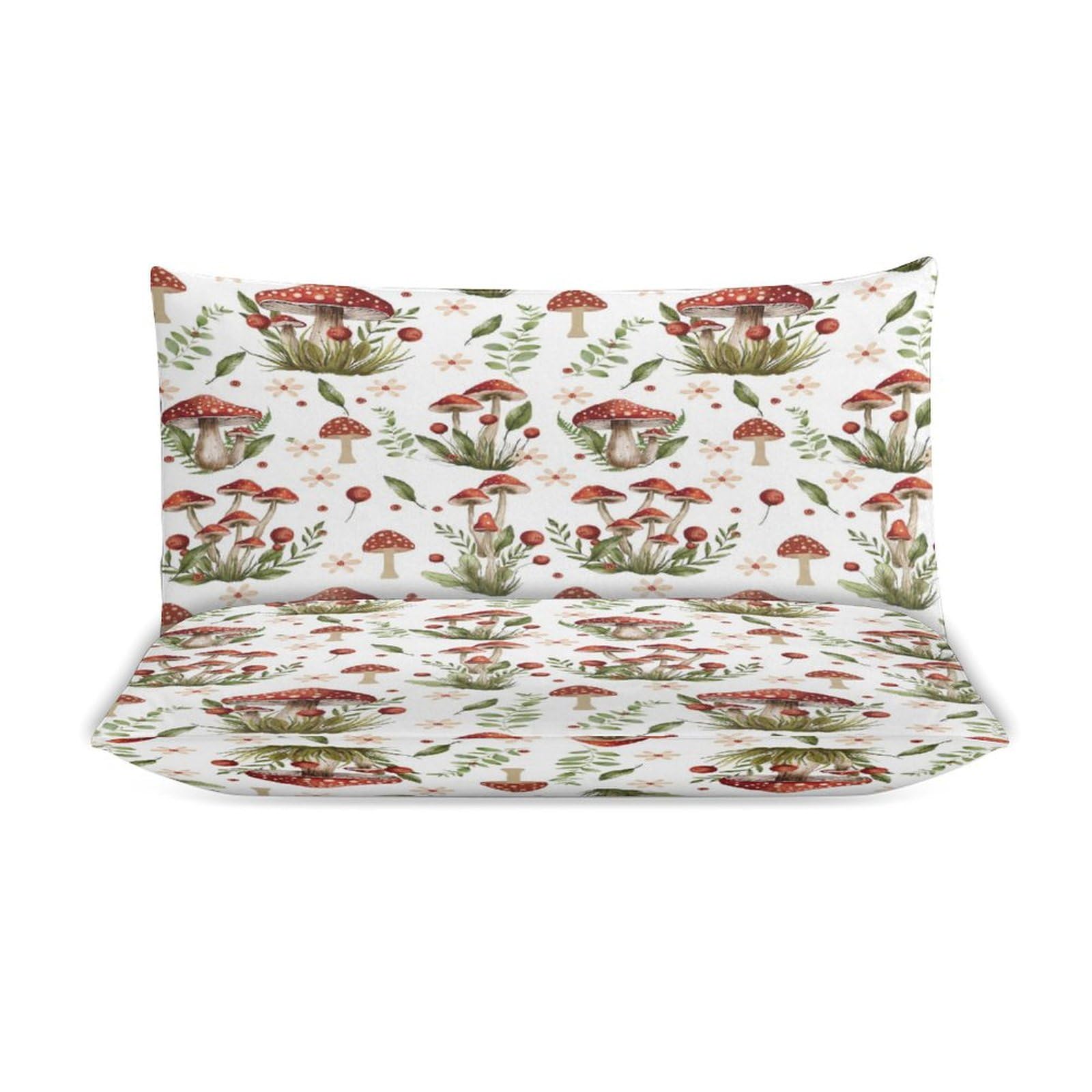 Juego de Ropa de Cama con Estampado de Hongos Lindo Juego - Imagen 4