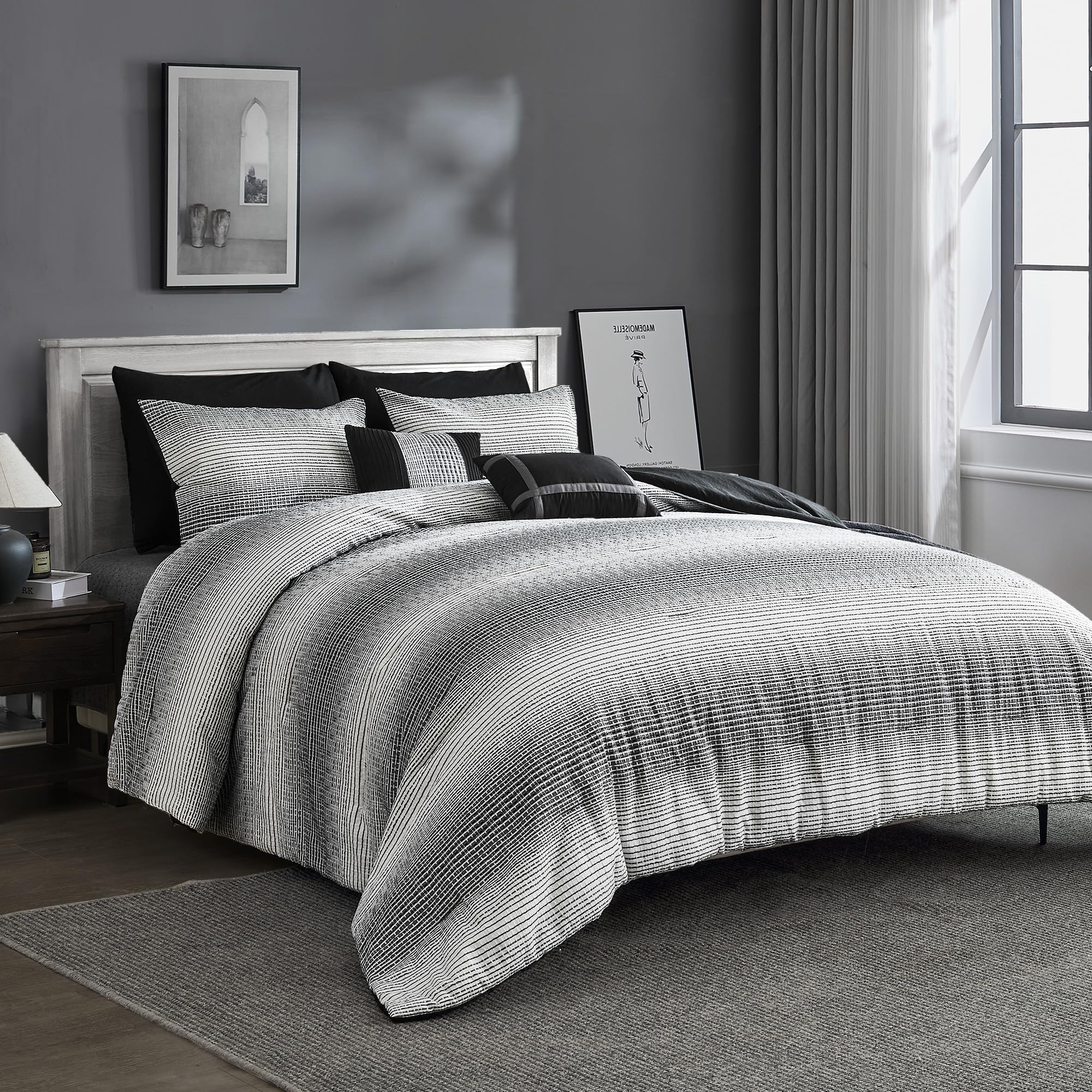 Juego de Edredón de Rizo Maravilloso Tamaño King, Suave y