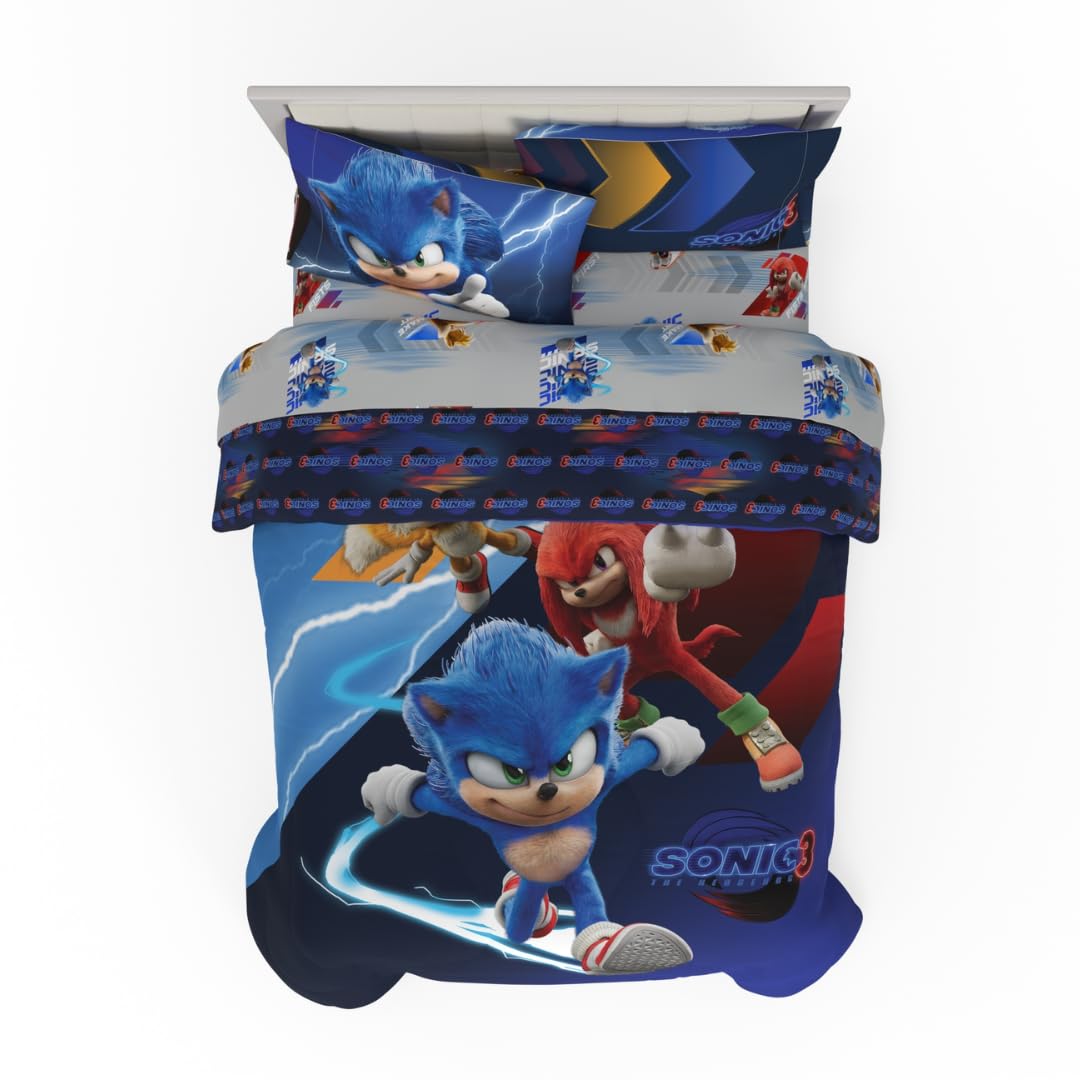 Juego de Ropa de Cama Súper Suave De Sonic The Hedgehog 3