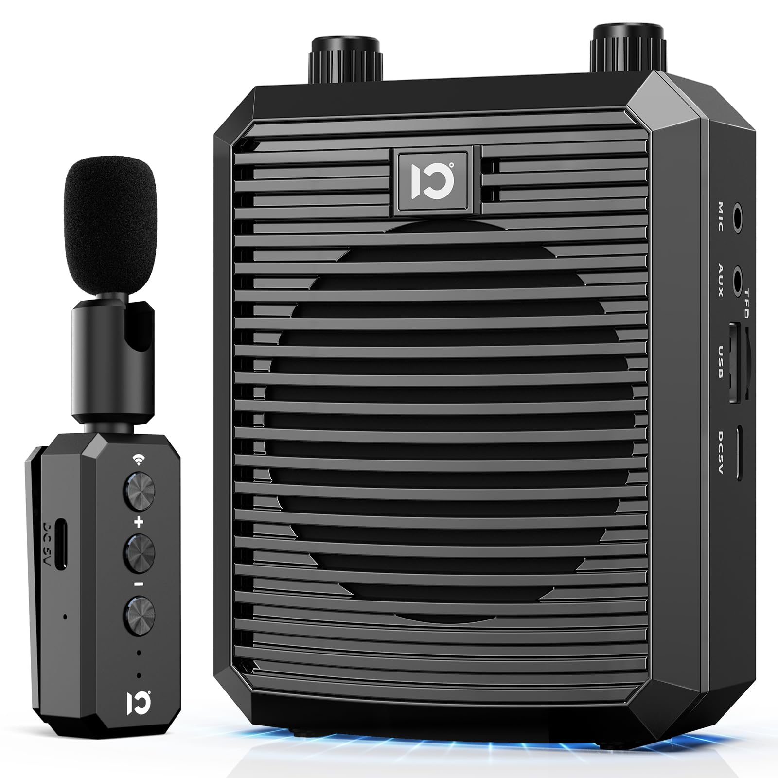 Amplificador de voz SHIDU con micrófono -Negro