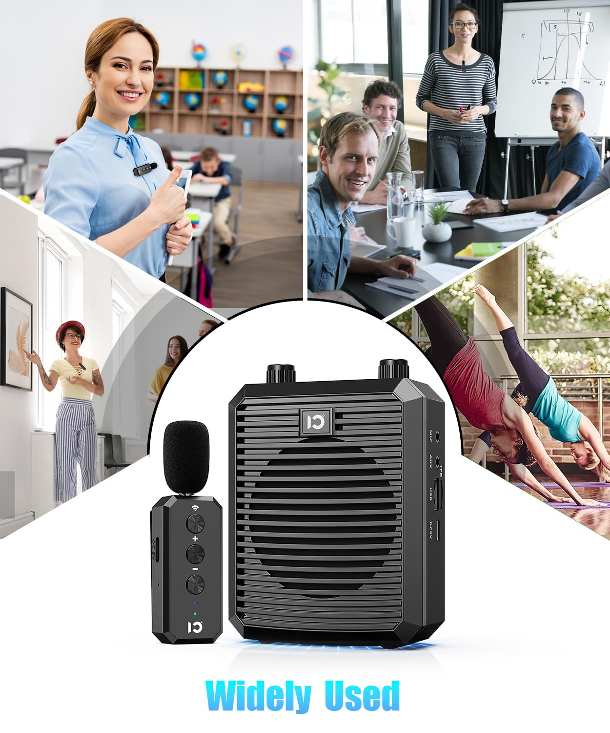 Amplificador de voz SHIDU con micrófono -Negro - Imagen 8