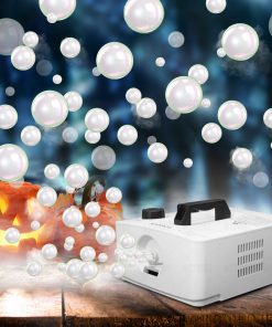 Máquina de Burbujas de Humo Blessny, 2 en 1 -Blanco