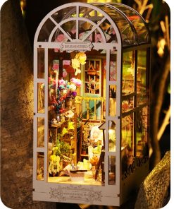 Kit de Casa de Jardín Librero Rinconera DIY Miniatura con